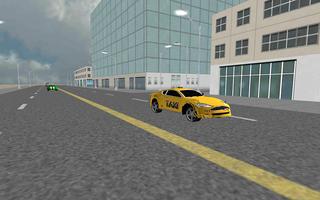 teksi moden memandu 3D syot layar 3