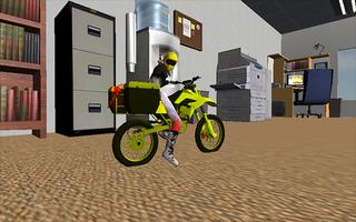 bureau simulateur de moto 3D Affiche