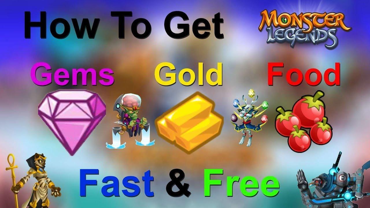 Get gems. Глич из Monster Legends.