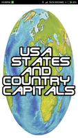 USA States & Country Capitals Affiche