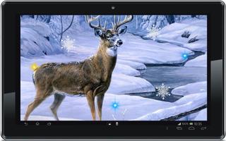 Deer Winter live wallpaper Affiche