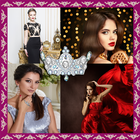 Collage de fotos de glamour icono
