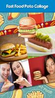 Fastfood foto collage-poster
