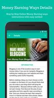 Online Easy Money Earning Ways From Work At Home. screenshot 3