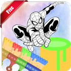 Coloring Book Spider Hero Man ไอคอน