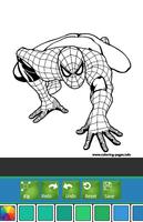 Coloring Book Spider Hero Man 截图 1