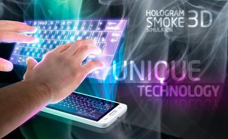 Hologram 3D Simulator. Smoke Affiche