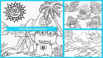 Easy Landscape Coloring Pages скриншот 1