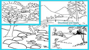 Easy Landscape Coloring Pages скриншот 2