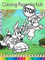 Bunny Coloring Kids for Buggy پوسٹر