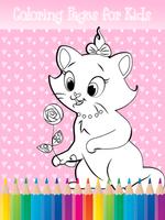 Cat Coloring Pages for Mariew الملصق