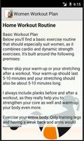 Women Workout Plan capture d'écran 1