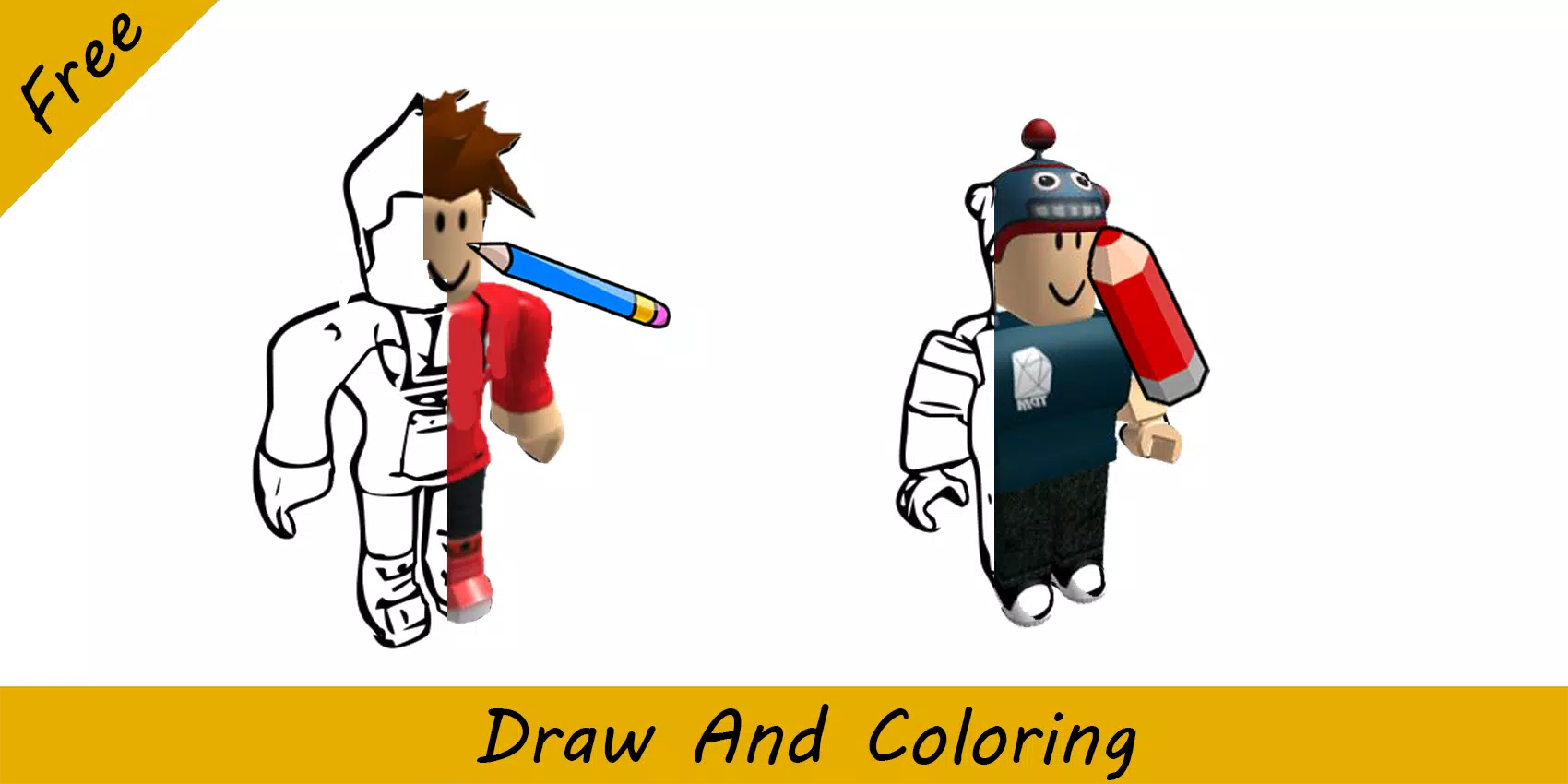 Personagem Básico do Roblox para colorir