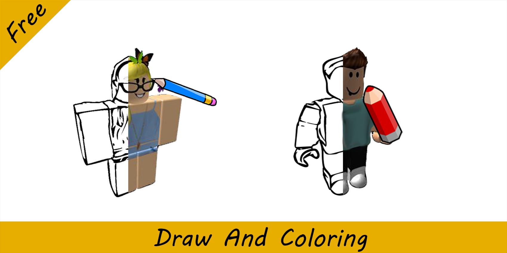 How To Draw Coloring Roblox For Android Apk Download - roblox characters drawing easy