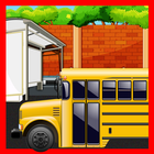 Kids school Bus Stop Restaurant - Food making game icône