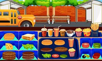 Kids school Bus Stop Restaurant - Food making game Ekran Görüntüsü 1