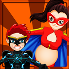 Newborn US Superhero Surgery Pregnant Mommy Games Zeichen