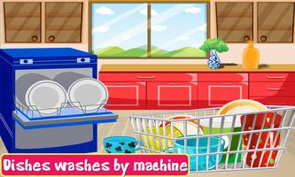 dish washing : girls cleaning kitchen game captura de pantalla 3