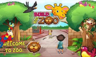 Construire Zoo sauvage des animaux Affiche