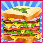 Cheese Sandwich making & fries cooking games icône