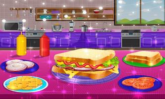 Cheese Sandwich making & fries cooking games capture d'écran 3