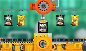 Usine de fabrication de chips de pommes de terre Affiche