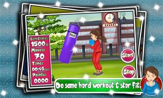 Kids Workout Fitness Girl Games Fat to Fit capture d'écran 3