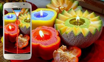 Fruit Candle Zipper Scren Lock imagem de tela 1