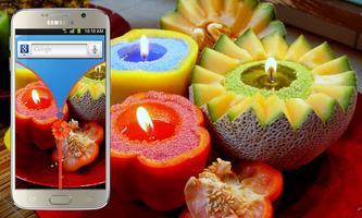 Fruit Candle Zipper Scren Lock ảnh chụp màn hình 2