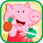 Pig fruit time of peppie icon