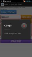 Voice To SMS and Email capture d'écran 2