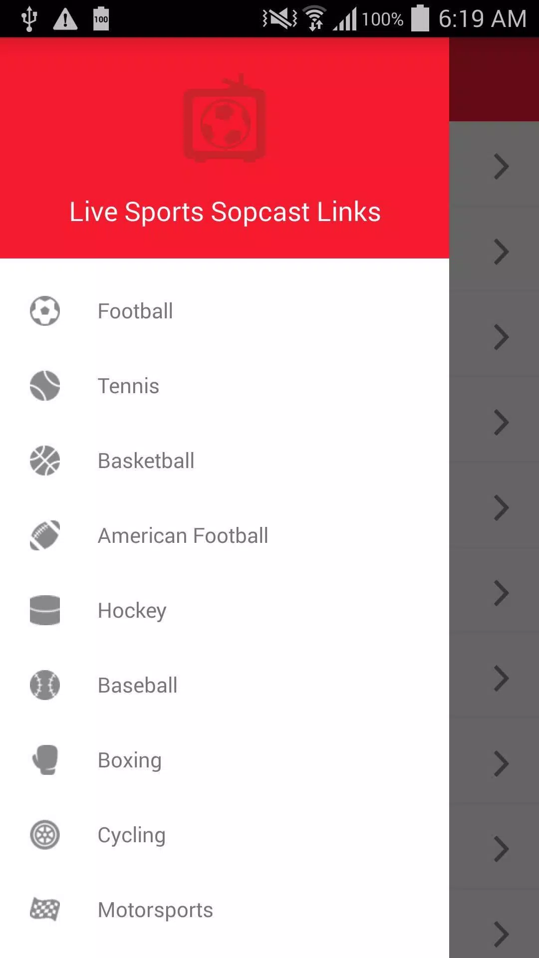 Live Sports Sopcast Links APK do pobrania na Androida