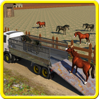 Pferd Transport Frachtwagen Zeichen