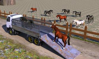 Pferd Transport Frachtwagen Plakat
