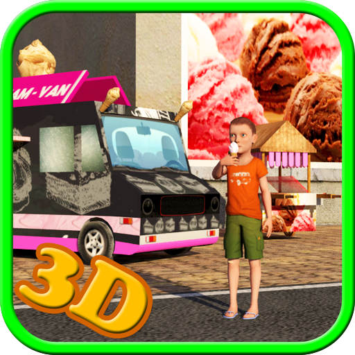 冰淇淋的送貨車3D