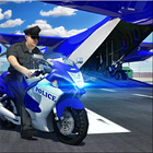 Police Airplane Transport Bike icon