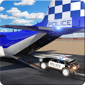 Police Airplane Transport Car icon