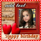 Birthday photo frame greetings icono