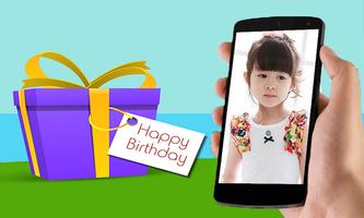 Happy birthday greeting frame 포스터