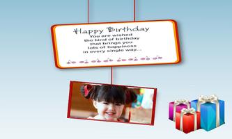 Happy birthday greeting frame स्क्रीनशॉट 1