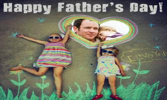 Happy fathers day frame Affiche