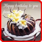 Happy birthday cake frame أيقونة