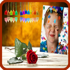 Happy birthday photo frame icône