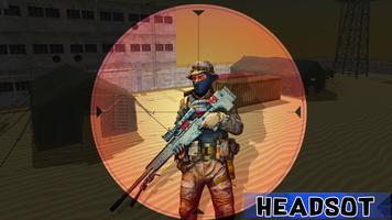 Sniper Desert Combat Killer Attack Shooting Ekran Görüntüsü 1