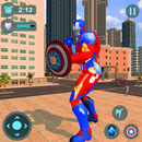 Super Captain Robot Flying: City Survival Mission APK