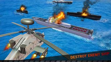 US Navy Warship Attack: Gunship Heli Air Strike Affiche