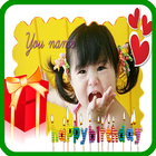 Happy birthday photo frame icône