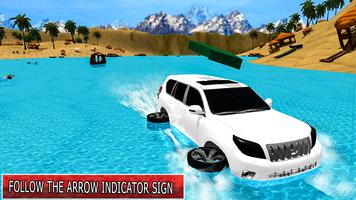 Beach Jeep Water Real Surfing Affiche
