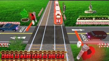 RailRoad Train Crossing Game : Bus Vs Train capture d'écran 2