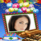 Happy Birthday Photo Frame and Greeting card أيقونة